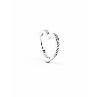 ORECCHINO A CUORE FROSTED HEART CON BRILLANTI