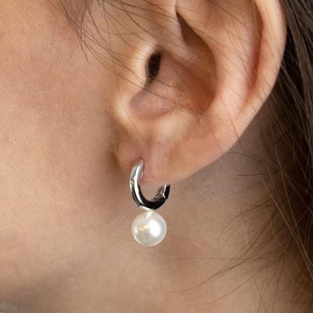 ORECCHINO BIG PEARL OYSTER IN ARGENTO CON PERLA