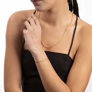 COLLANA GRUMETTA 080 3+1 PLACCATA ORO GIALLO