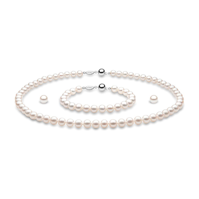 Essential Set freshwater pearls - white