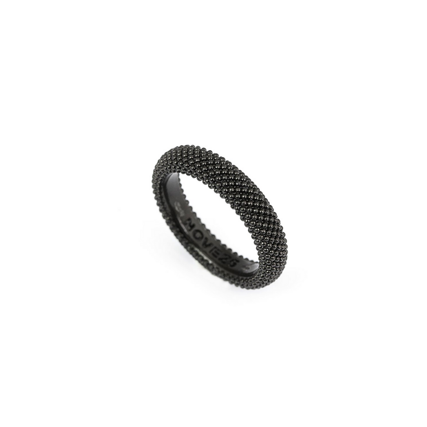 ANELLO FEDE PUNTINATA TOTAL BLACK