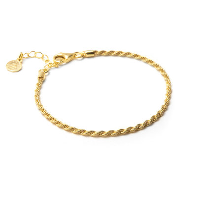 BRACCIALE CORDA 050 PLACCATO ORO GIALLO