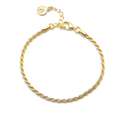 BRACCIALE CORDA 050 PLACCATO ORO GIALLO