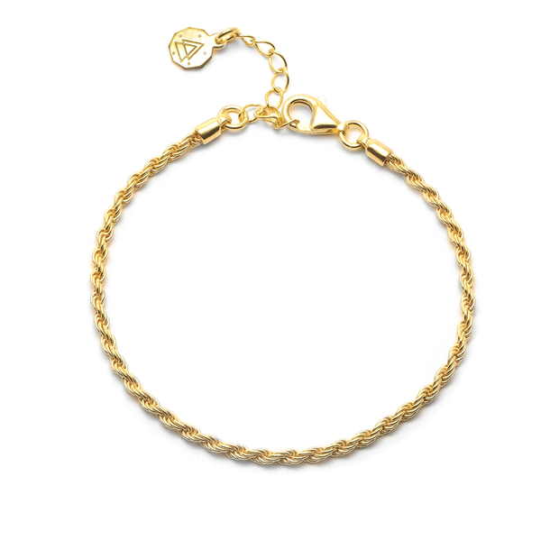 BRACCIALE CORDA 050 PLACCATO ORO GIALLO