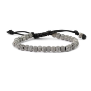 BRACCIALE CORDA CON ELEMENTI TONDI PUNTINATI