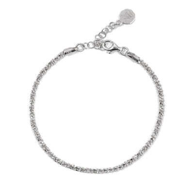 BRACCIALE LUCE IN ARGENTO RODIATO