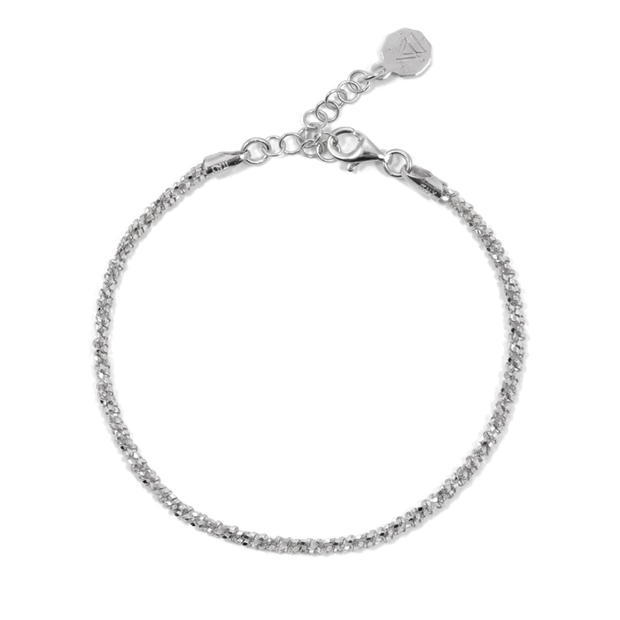 BRACCIALE LUCE IN ARGENTO RODIATO