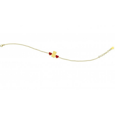 Bracciale con orsetto e cuori